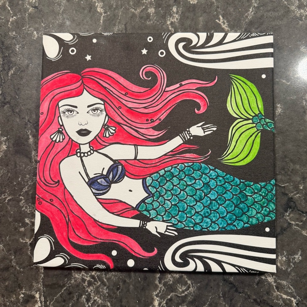 Mermaid Canvas Art (10x10x1)